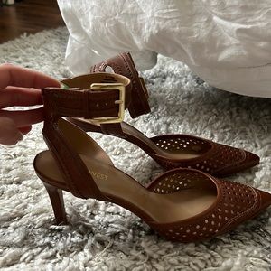 Nine West Brown Leather Pumps